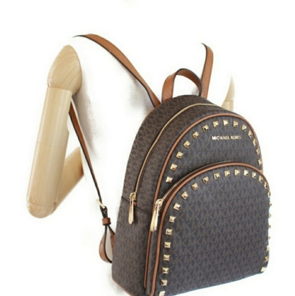 ⚠️LAST 1⚠Michael Kors Abbey MD Stud Backpack Brown - Picture 7 of 7
